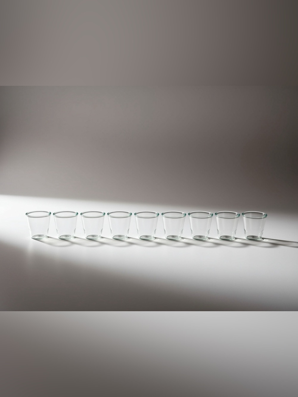 Clear Glass Tumbler Set - Minimalist Home Dining Glassware lot of 9